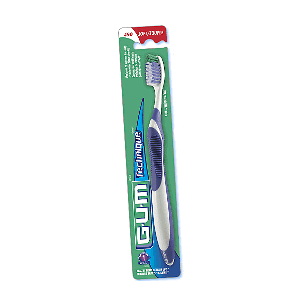 GUM Technique Quad-Grip Toothbrush 491 (12 Pack Value)